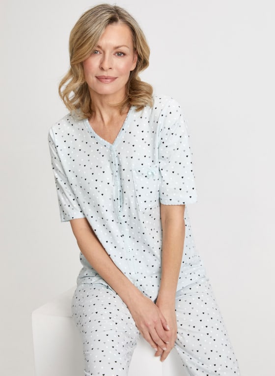 Heart Print Pyjama Set