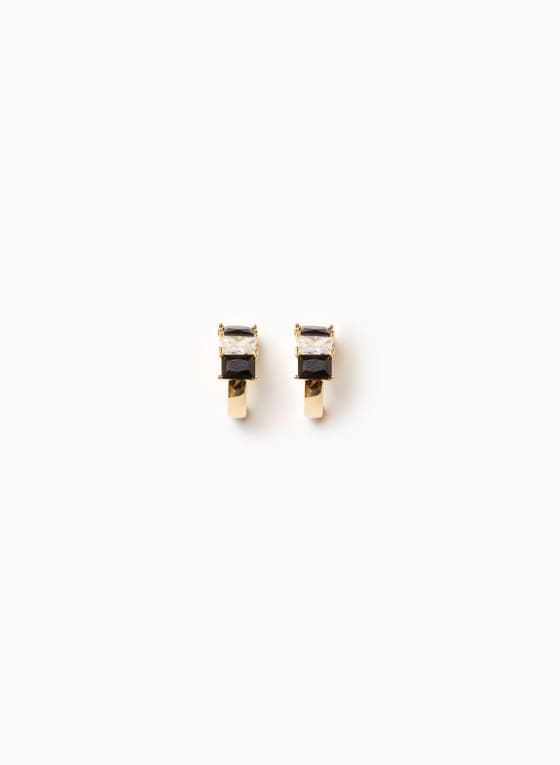 Two Tone Hoop Earrings