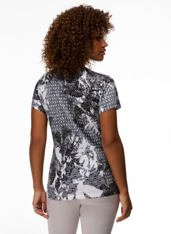 Vex - Geometric & Floral Print Tee