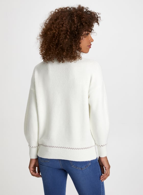 Pearl & Glitter Stripe Sweater