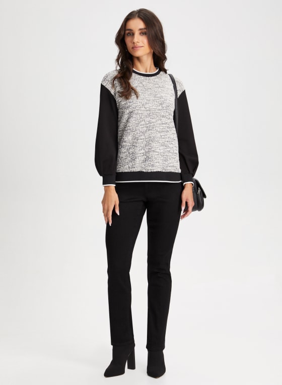 Heather Colour Block Top