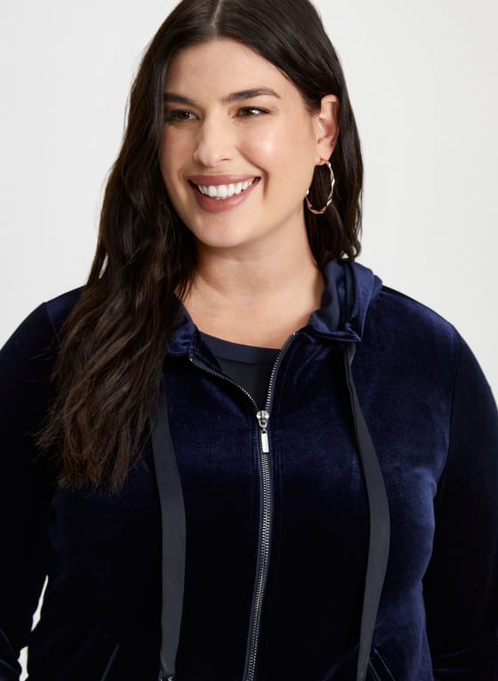 Hooded Velour Top