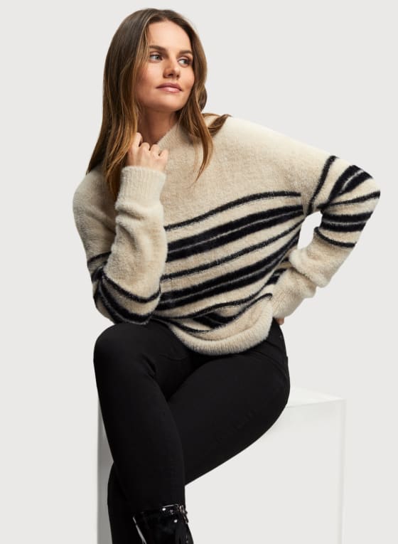 Stripe Print Sweater