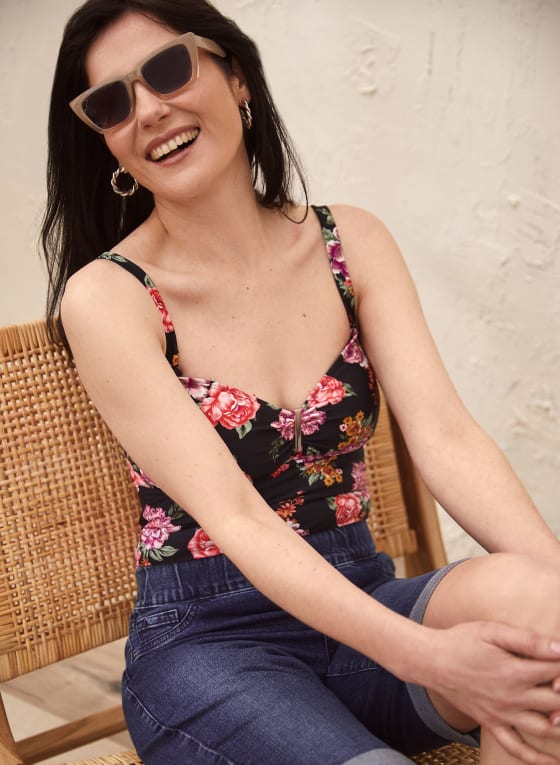 Nass-eau - Floral Print One-Piece Swimsuit