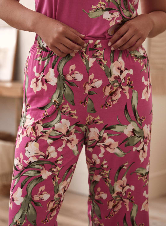 Floral Print Capri Pyjama Pants