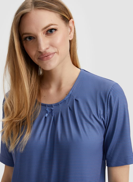 Zig Zag Print Nightgown