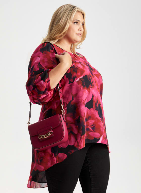 Floral Motif High-Low Tunic