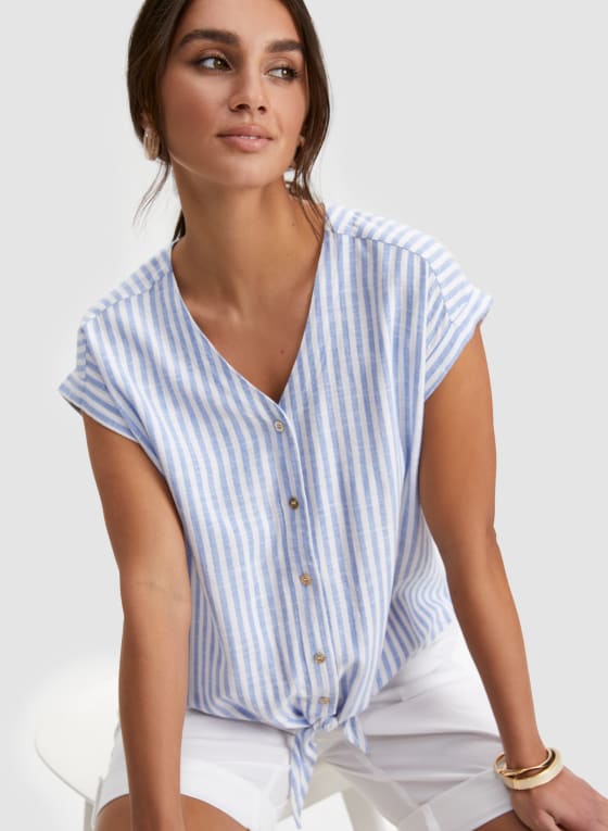 Stripe Print Blouse