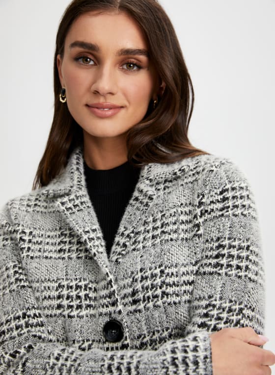 Plaid Print Coatigan