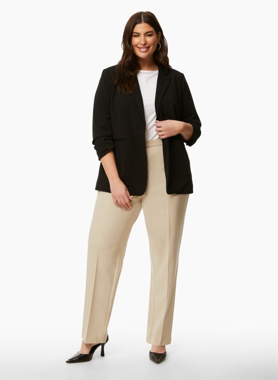 Gathered Sleeve Blazer