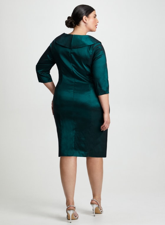 Wrap-Style Taffeta Dress