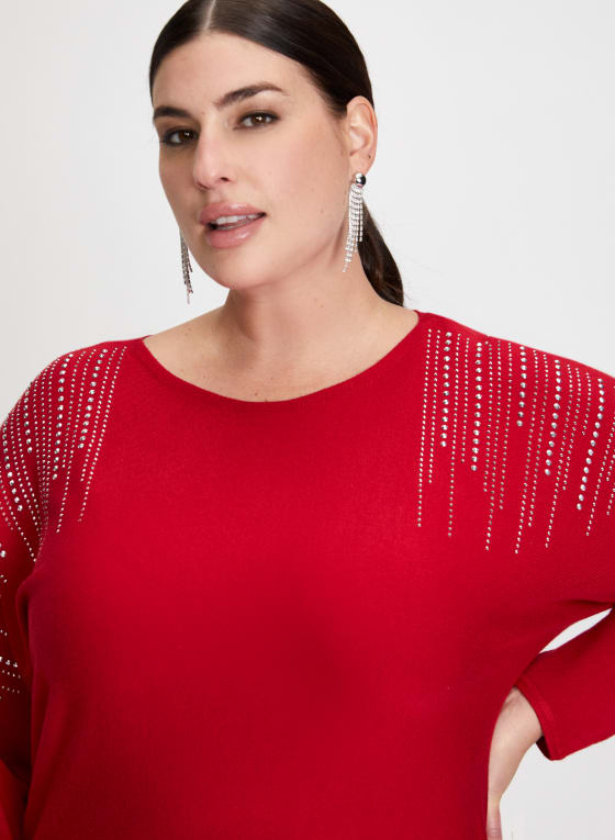 Rhinestone Detail Sweater