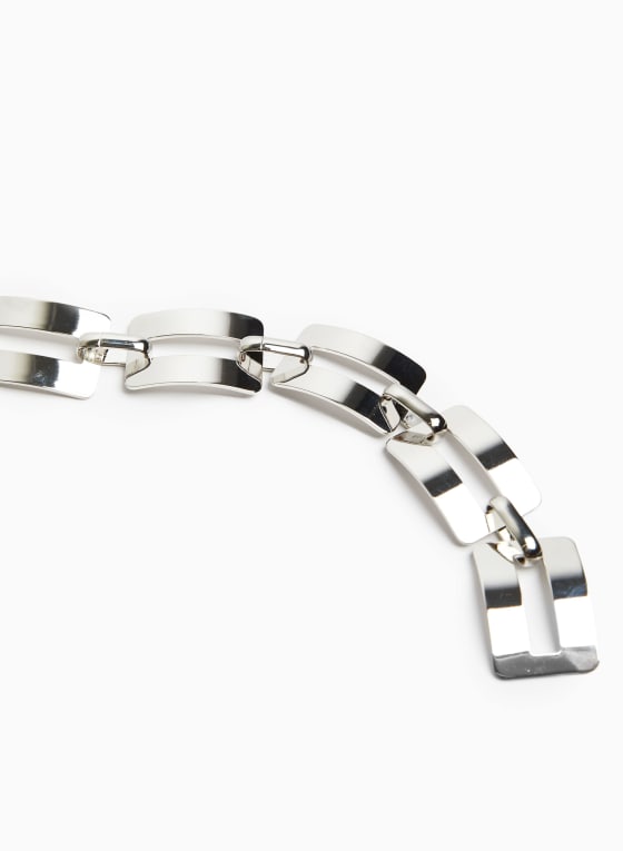 Rectangular Link Stretch Chain Belt