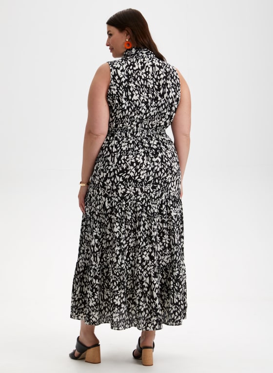 Frill Detail V-Neck Maxi Dress