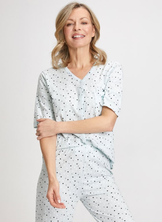 Heart Print Pyjama Set