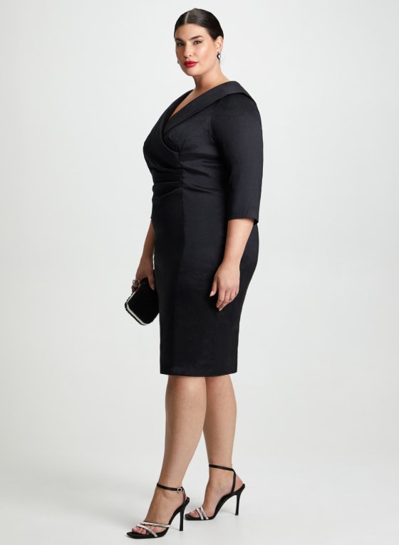 Wrap-Style Taffeta Dress
