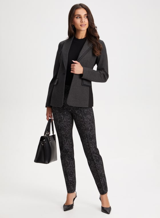 Paisley Print Pull-On Pants