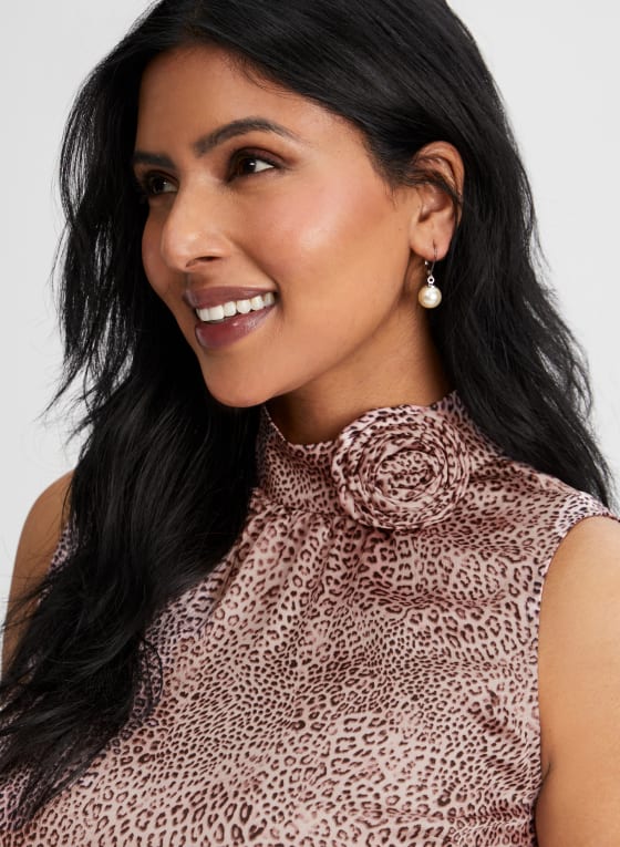 Sleeveless Leopard Print Top