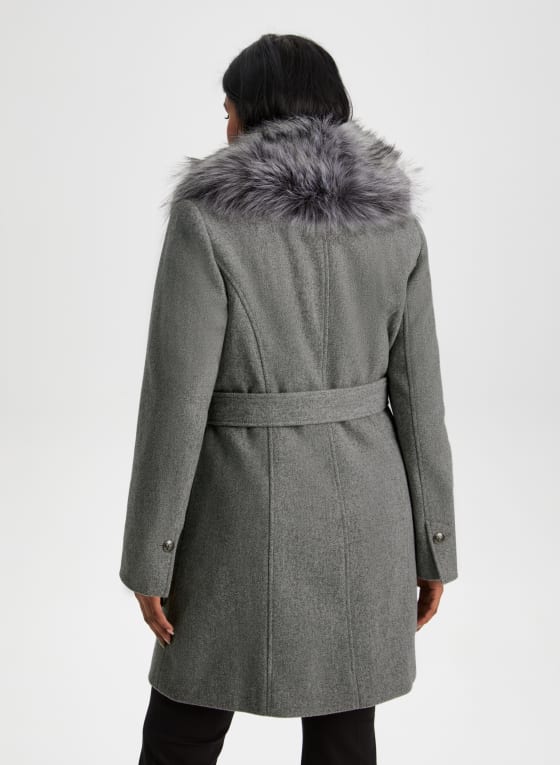 Stretch Wool Blend Coat