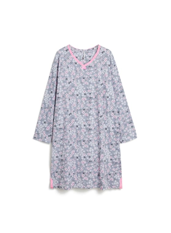 Floral Print Cotton Nightgown