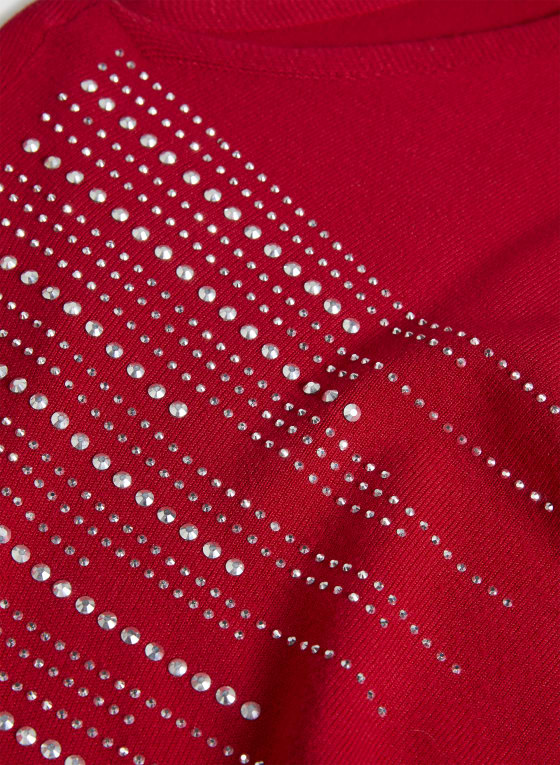 Rhinestone Detail Sweater