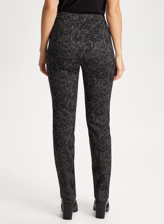 Pull-On Paisley Print Pants
