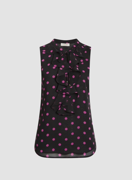 Sleeveless Polka Dot Top