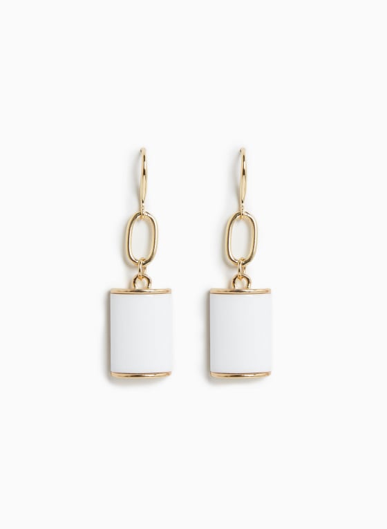 Rectangular Stone Dangle Earrings