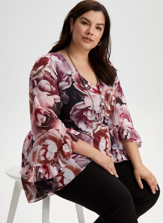 Floral 3/4 Sleeve Blouse