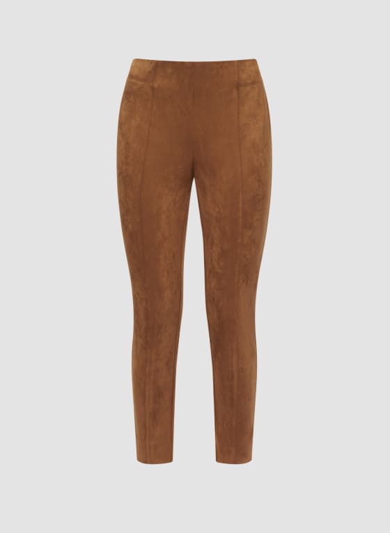 Pull-on Faux Suede Leggings