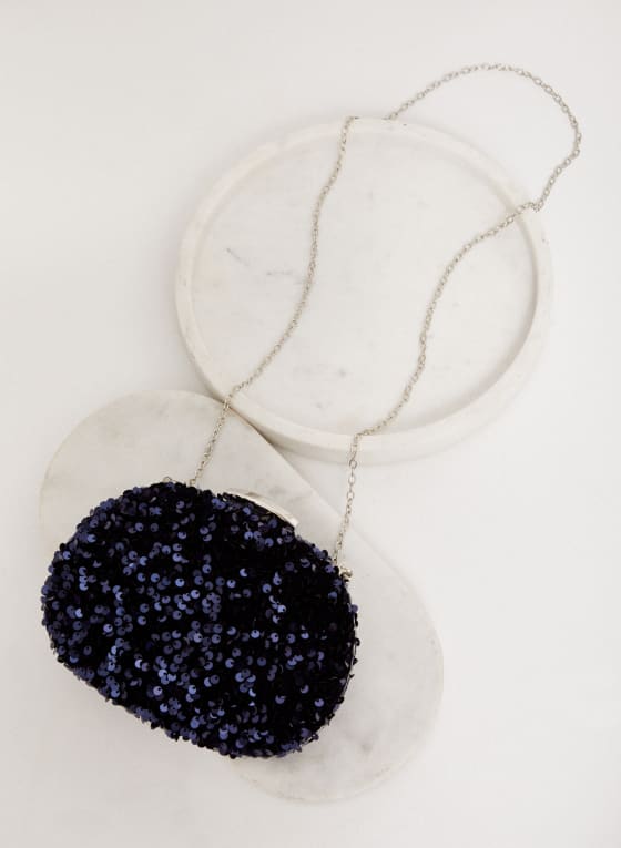 Sequin Box Clutch