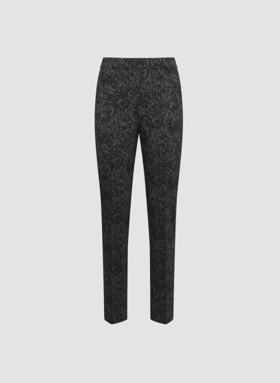 Pull-On Paisley Print Pants