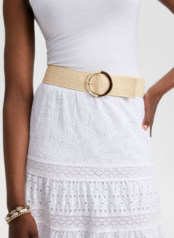 Round Buckle Elastic Belt