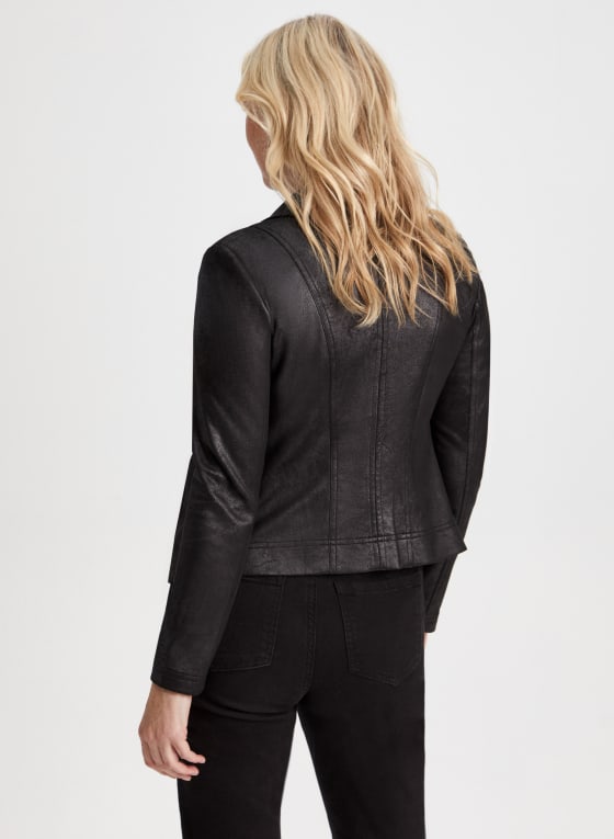 Stud Detail Notch Collar Jacket