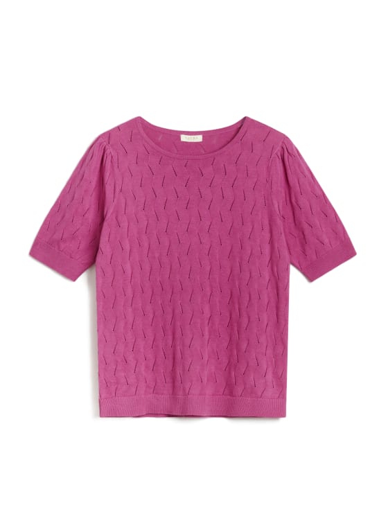 Short Sleeve Pointelle Sweater