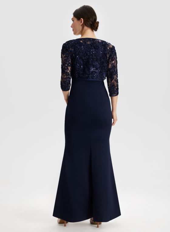 Dress & Embroidered Bolero Set