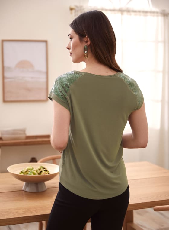 Sequin Trim Tee