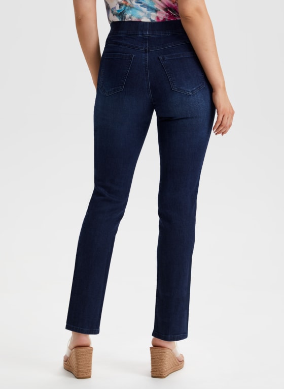 Pull-On Straight Leg Jeans