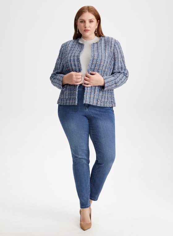 Fringe Detail Bouclé Jacket