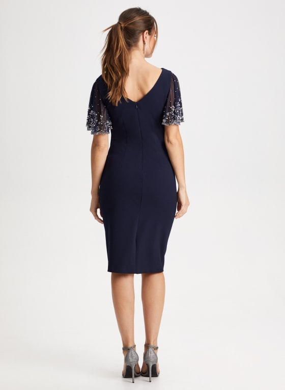 Beaded Sleeve Dress