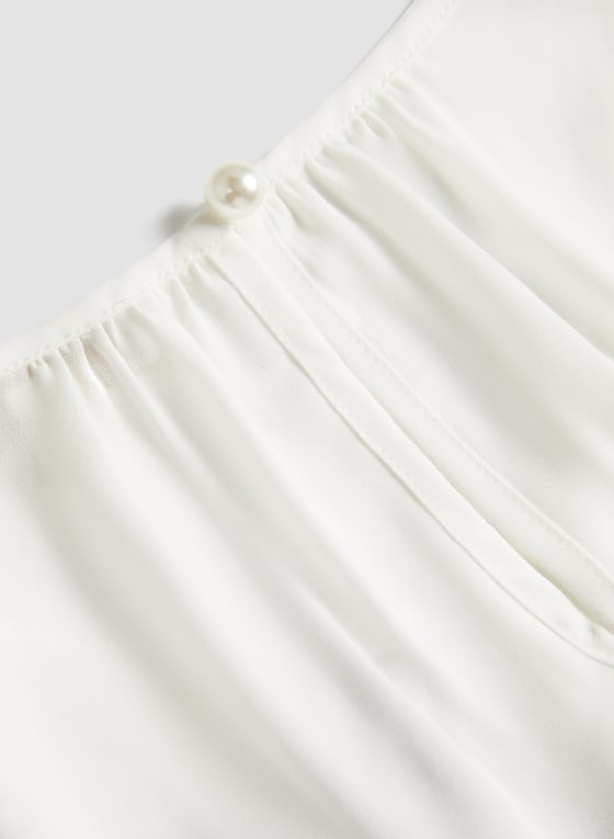 Floral Print Popover Blouse