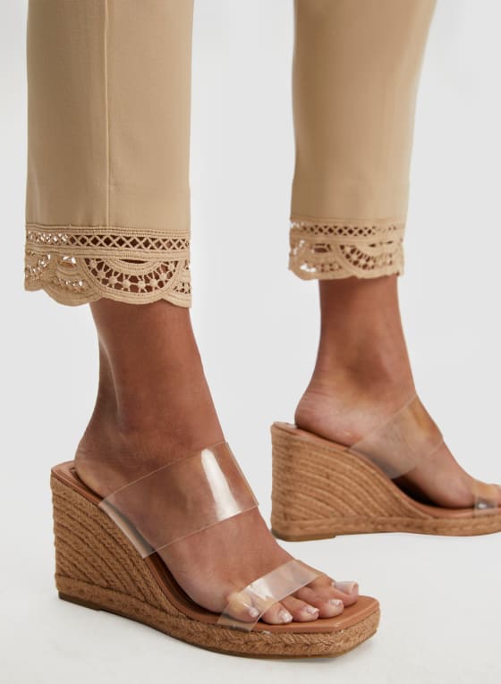 Lace Detail Pull-on Pants