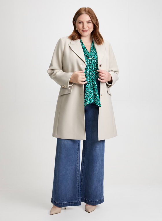 Notch Collar Tricotine Jacket