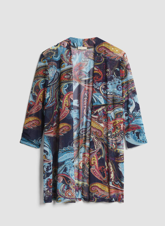 Paisley Print Open Front Top