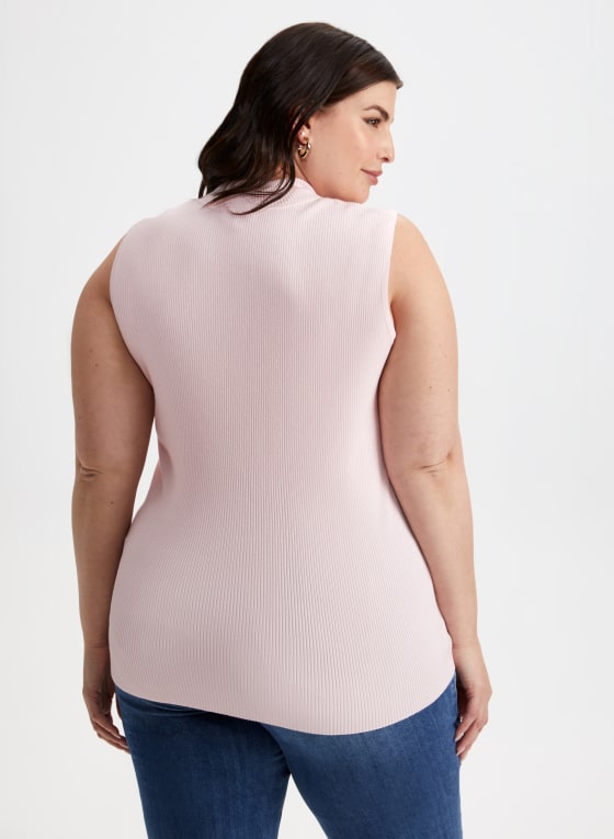 Sleeveless Mock Neck Sweater