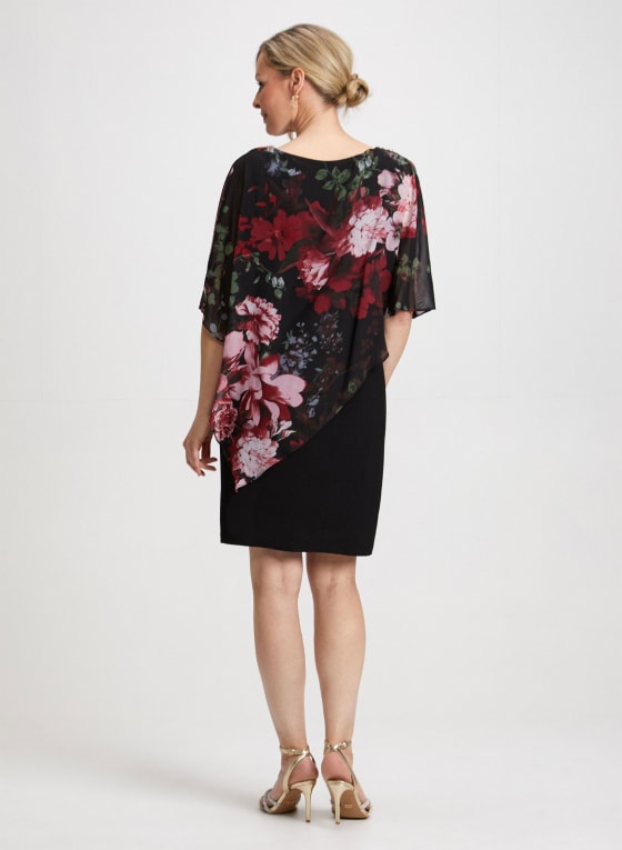 Floral Print Poncho Dress