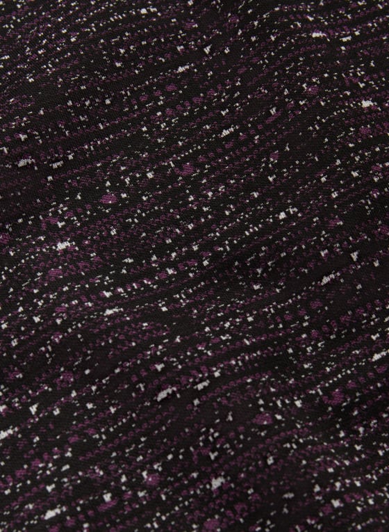 Pull-On Tweed Print Pencil Skirt