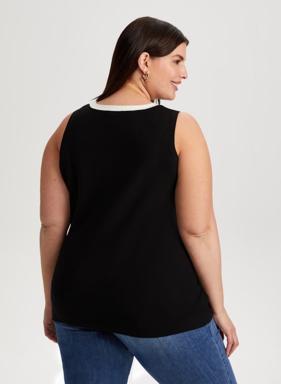 Sleeveless Crew Neck Sweater