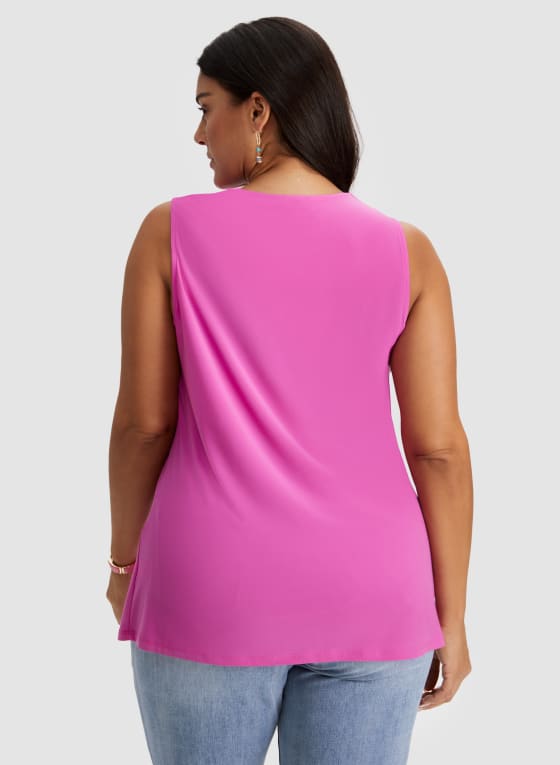 Ruffle Front Sleeveless Top