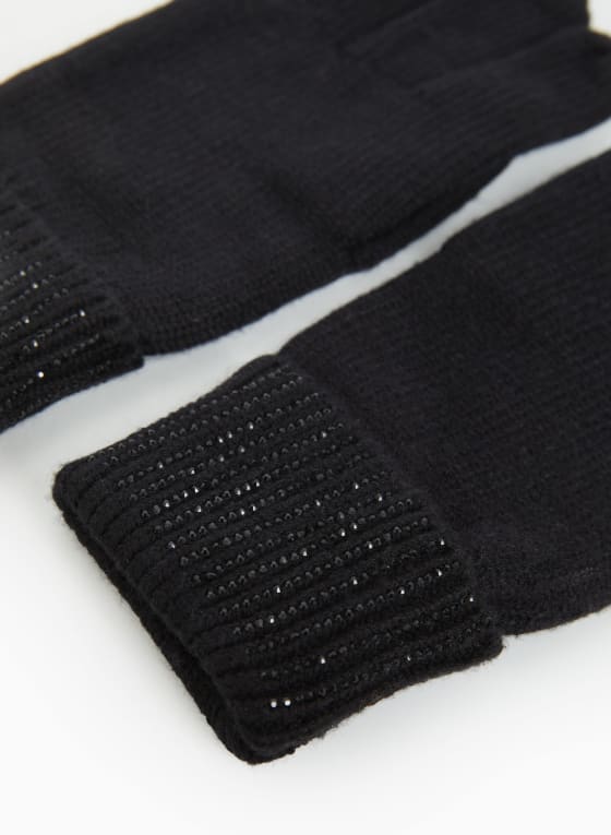 Rhinestone Cuff Gloves